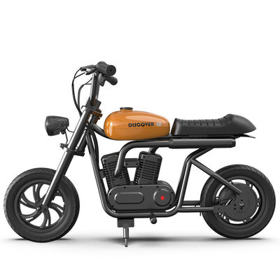 Les enfants montent une moto de 10 ans avec une puissance maximale de 200w et un frein à moteur arrière